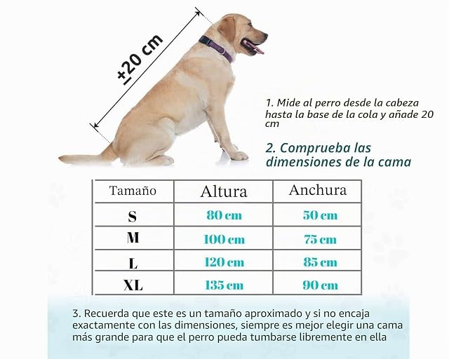 Foto 3 de 3 de BARRY & LUCY Cojín para Perros Colchón para Perros Acolchado Impermeable para Perros Pequeños Grandes…