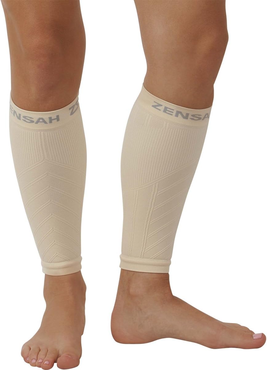Zensah Running Leg Compression Sleeves - Shin Splint, Calf Compression Sleeve Men and Women