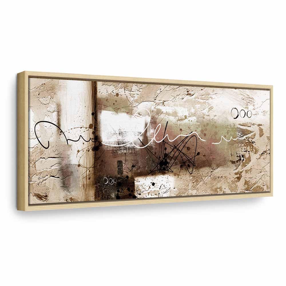 murando - Quadro Astratto 150x50 cm 1 Pezzo - Stampa su Tela Strutturata XXL Grande - Quadri Moderni Soggiorno Grandi - Stampe da Parete Murale Arte Moderno Pittura - a-A-0331-b-d