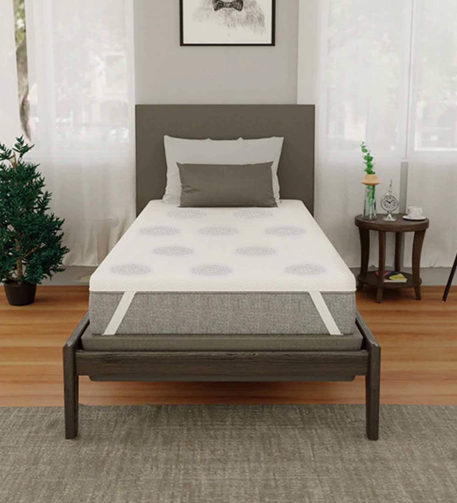 CLOUDE Memory Foam 2 Inch Single Size Soft Orthopedic Mattress Topper (75x36x2, White)-image-7