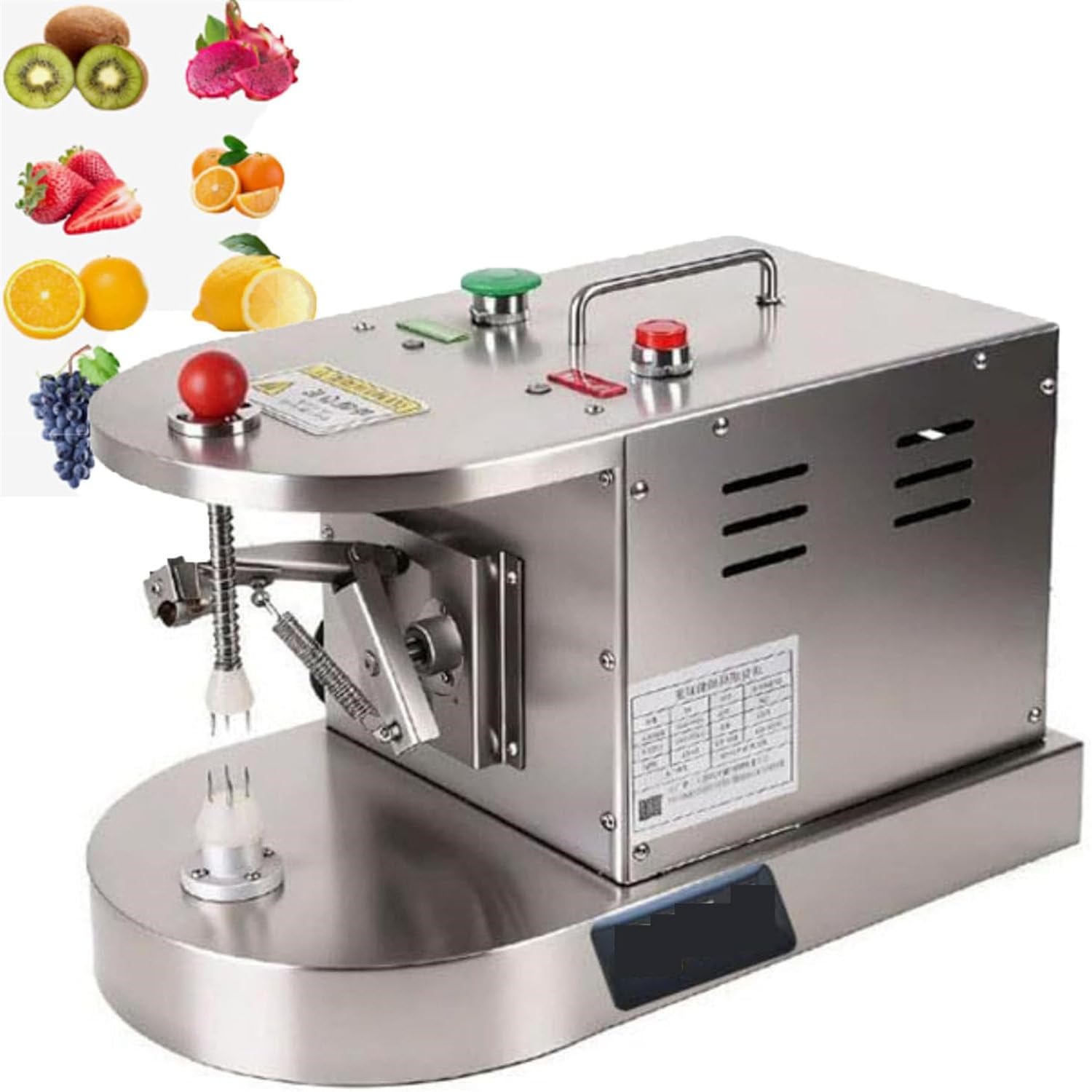Elektryczna obieraczka do warzyw i owoców, automatyczna obieraczka do cytrusów, brzoskwini, kiwi i mango, z regulacją wysokości, idealna do użytku komercyjnego i domowego