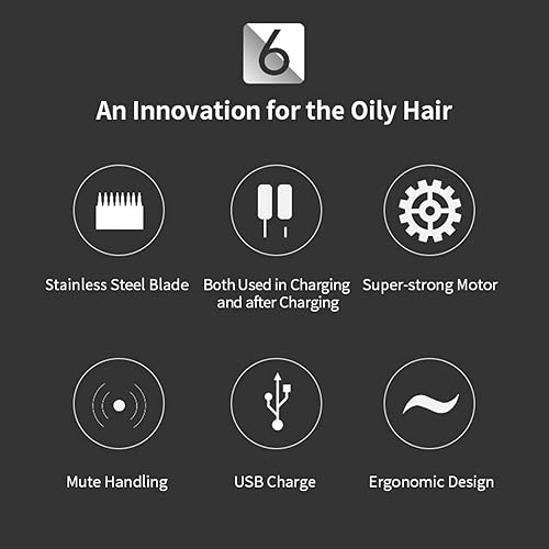 Miniatura 2 de Cortapelos, recortadora de pelo portátil delicada para exteriores (negro)