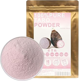 - 100% Natural Pure Taro powder 100g/3.52oz 香芋粉 Taro Dried Powder for Smoothies, Shakes, Baking & Drinks,| Free from Preservatives, No Added Sugar