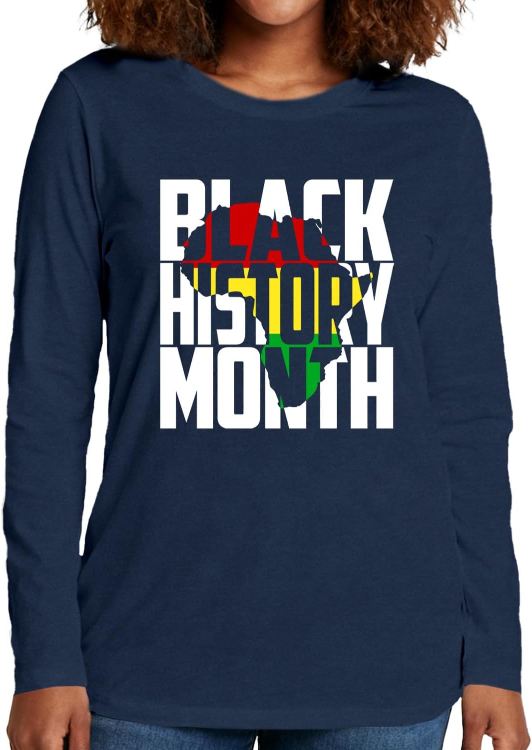 Black History Month Long Sleeve for Women Black Pride T-Shirts African American Tee Tops - Image 2