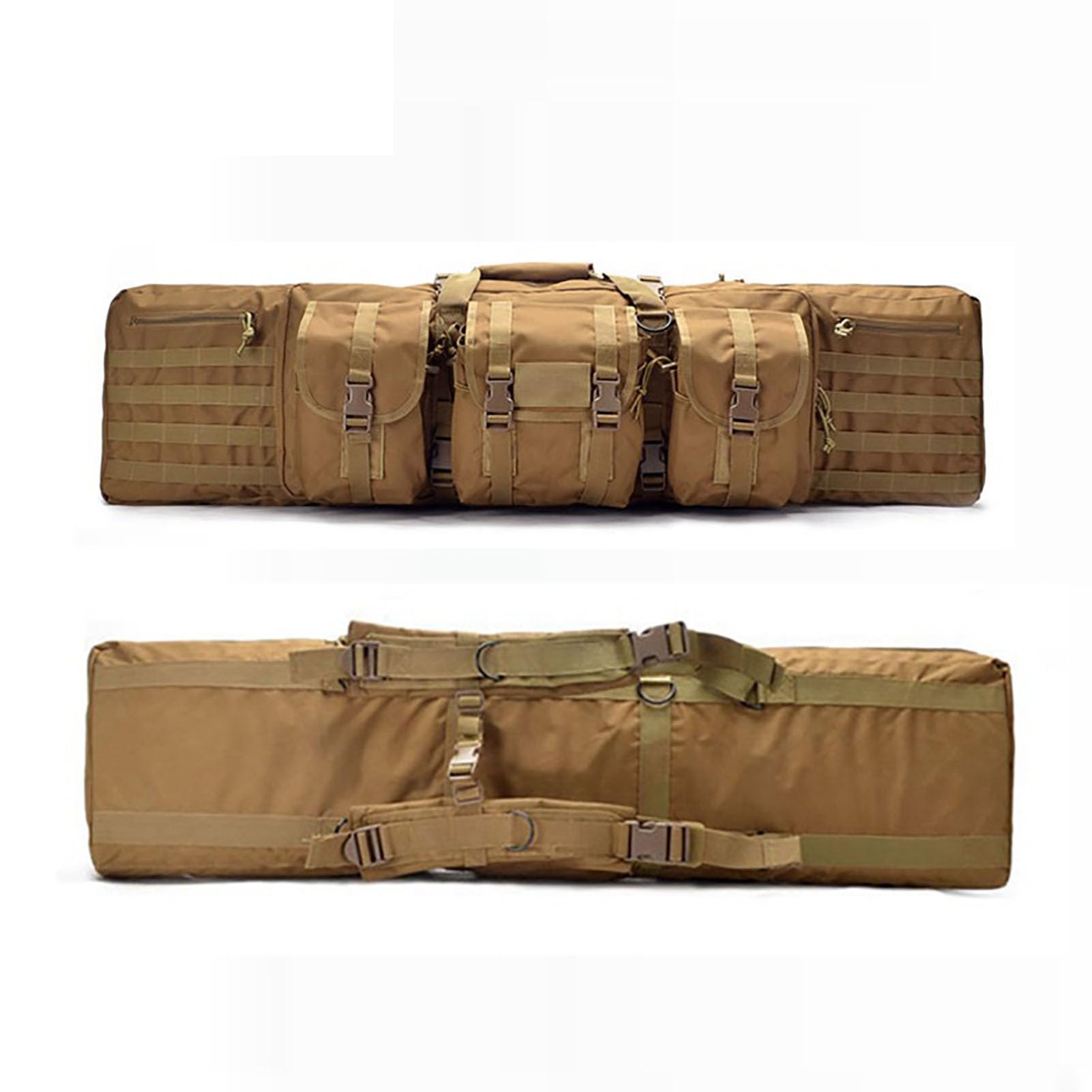 Estuches Blandos para Rifle,A Mochila Táctica para Rifle con Correa para el Hombro, Funda para Escopeta para Caza, Tiro, Acampada, Senderismo, Viajes/Khaki/108Cm