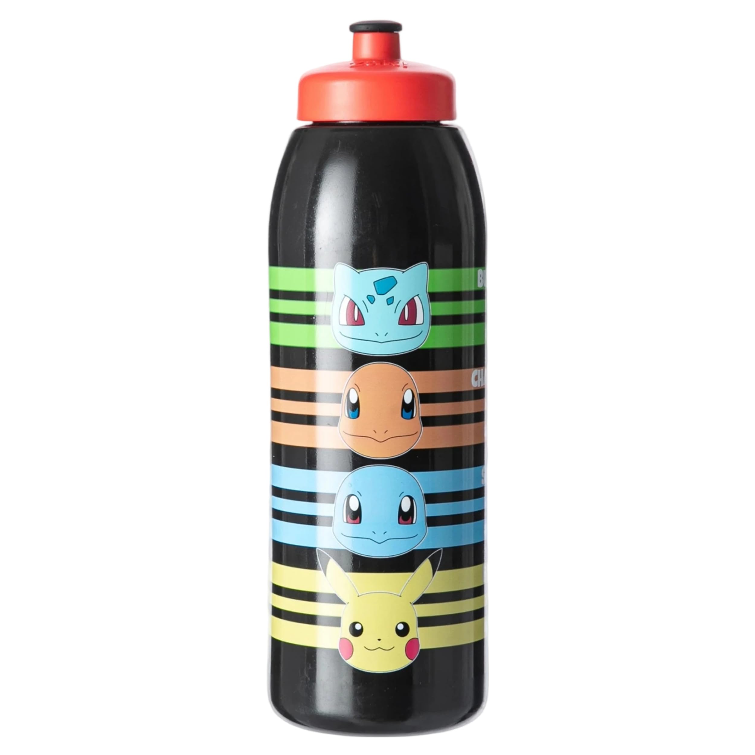 Pokemon Kids Drinks Water Bottle 900ml | Durable Safe Plastic Bottle | Spill-Proof Pull-Up Spout Reusable Travel Bottle for Boys or Girls