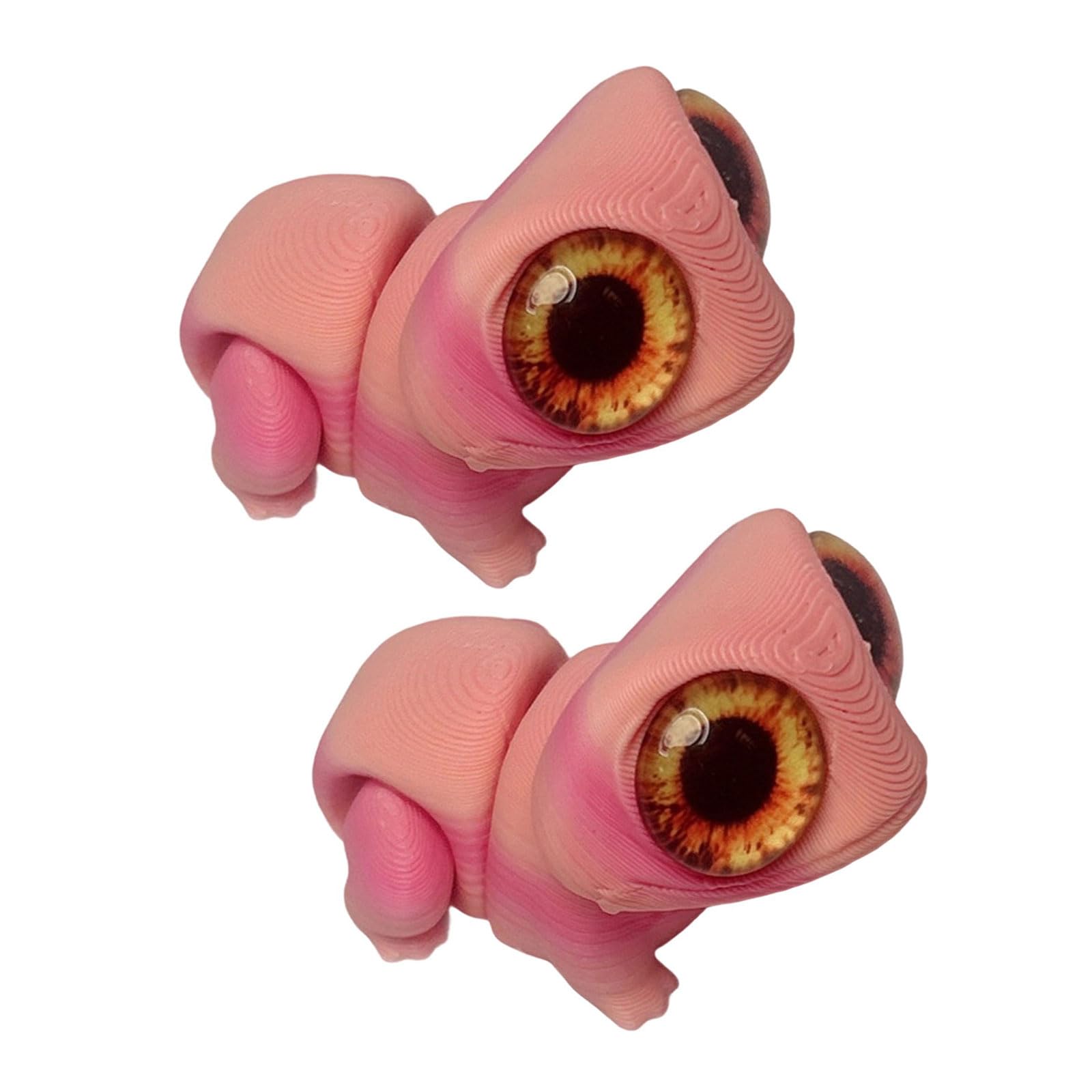 Sisyeuo Frogs Statue Multiple Positions Display Joints Movable Big Eye Animal Figure Decoration Poseable Frog Display Piece