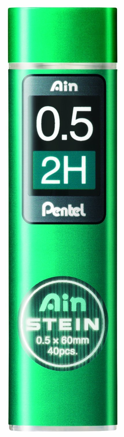 Pentel Ain Stein Lead Refill 0.5mm 2H For Automatic Mechanical Pencils