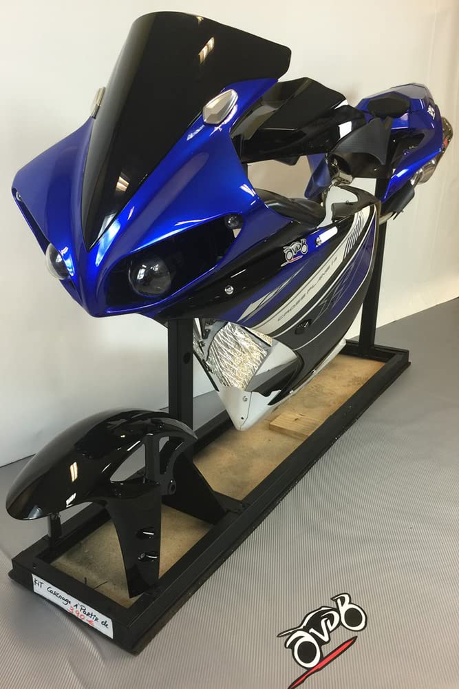 Phare Avant Moto Pour Yamaha YZF R1 2000-2001 | Plug And Play | Verre Transparent, Boîtier Noir ABS | Haute Luminosité - 6