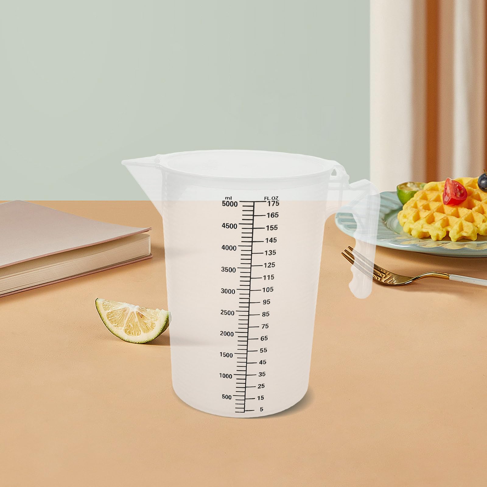 Toyvian Caraffa Graduata Coperchio Antipolvere Misurino in Trasparente Per Uso Alimentare Scala Precisa Per Misurazioni Accurate Per Cucine e Ambienti Da Bar