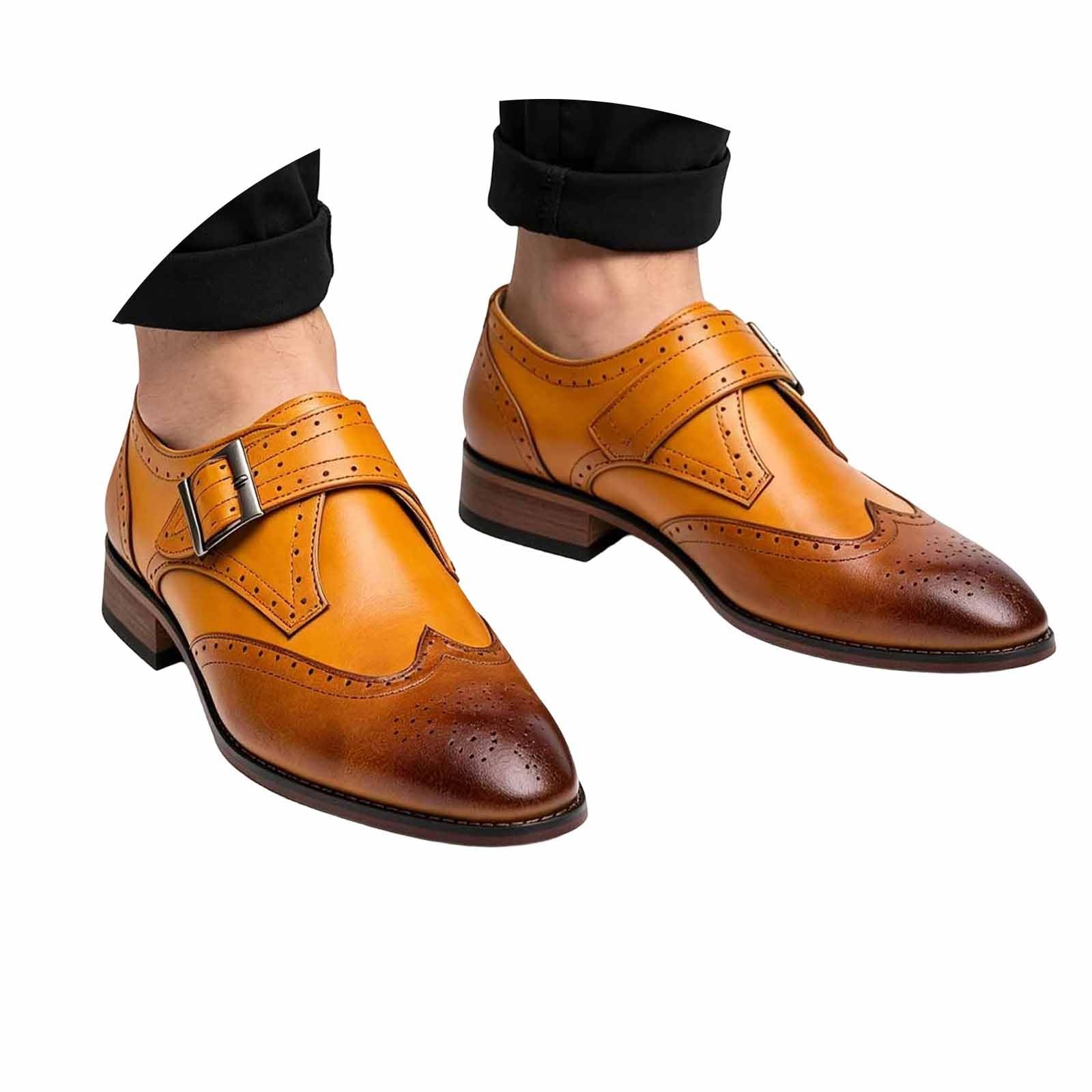 Generisch Trachtenschuhe Herren Haferlschuhe Handmachart Sneaker Oktoberfest Lederschuhe Outdoor Runder Klickschuhe Trailrunning Tanzschuhe Basketball Joggingschuhe Sport Modeschuhe Mit Schnürsenkel