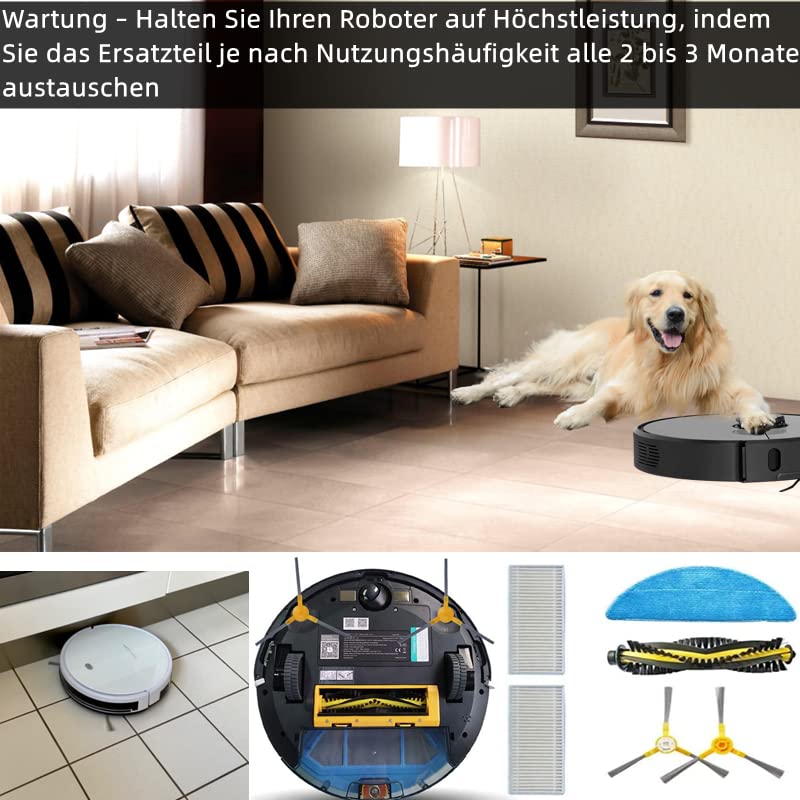Kit 8 Panni Di Ricambio Per Mocio – Compatibili Con Tesvor X500, X500 Pro, S6, M1 – Panni In Microfibra Lavabili - 2
