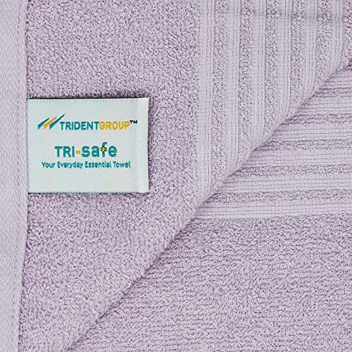 TRIDENT Trisafe - Small Bath Towels, Set of 6 - Small Sized Luxury Towels - 24 x 49 Inch, Bathroom Shower Towels, Hair Towel, Super Absorbent, Quick Dry, Hotel Quality Daily Use Towels - Lilac - Thumbnail 5