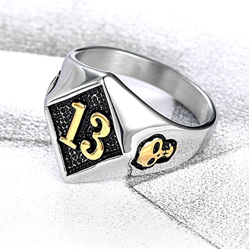 Image of Genuine Stainless Steel Ring Jewelry for Men Fashion Punk Biker Skull Rings