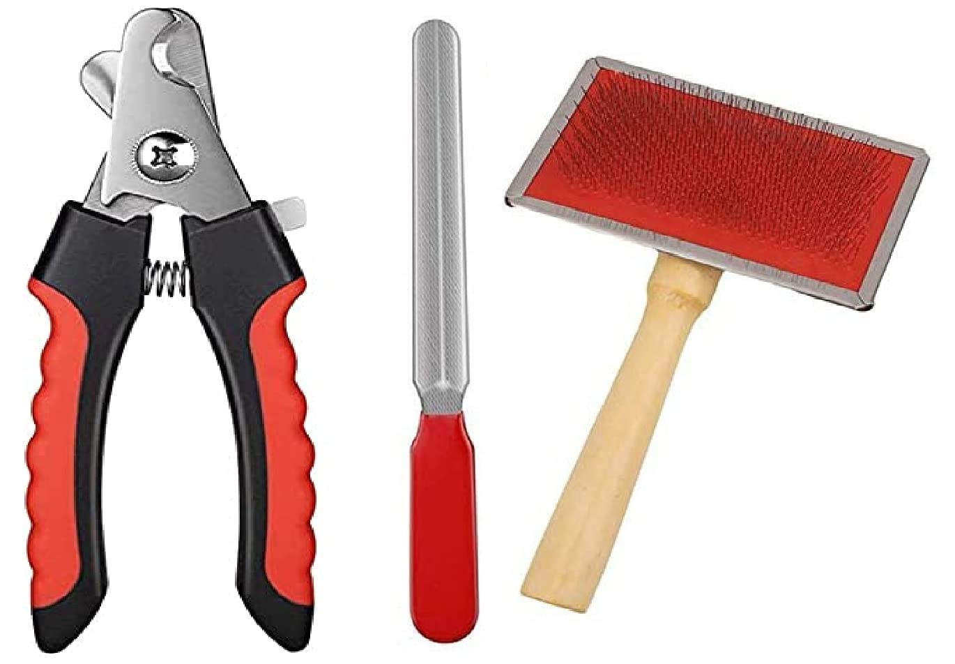 RvPaws Grooming Accessories for Dogs - Small Dog Nail Cutter | Dog Nail Grinder | Small Wooden Slicker Dog Comb (Combo of 3) (B09SV48DZC) Amazon Price History, Amazon Price Tracker