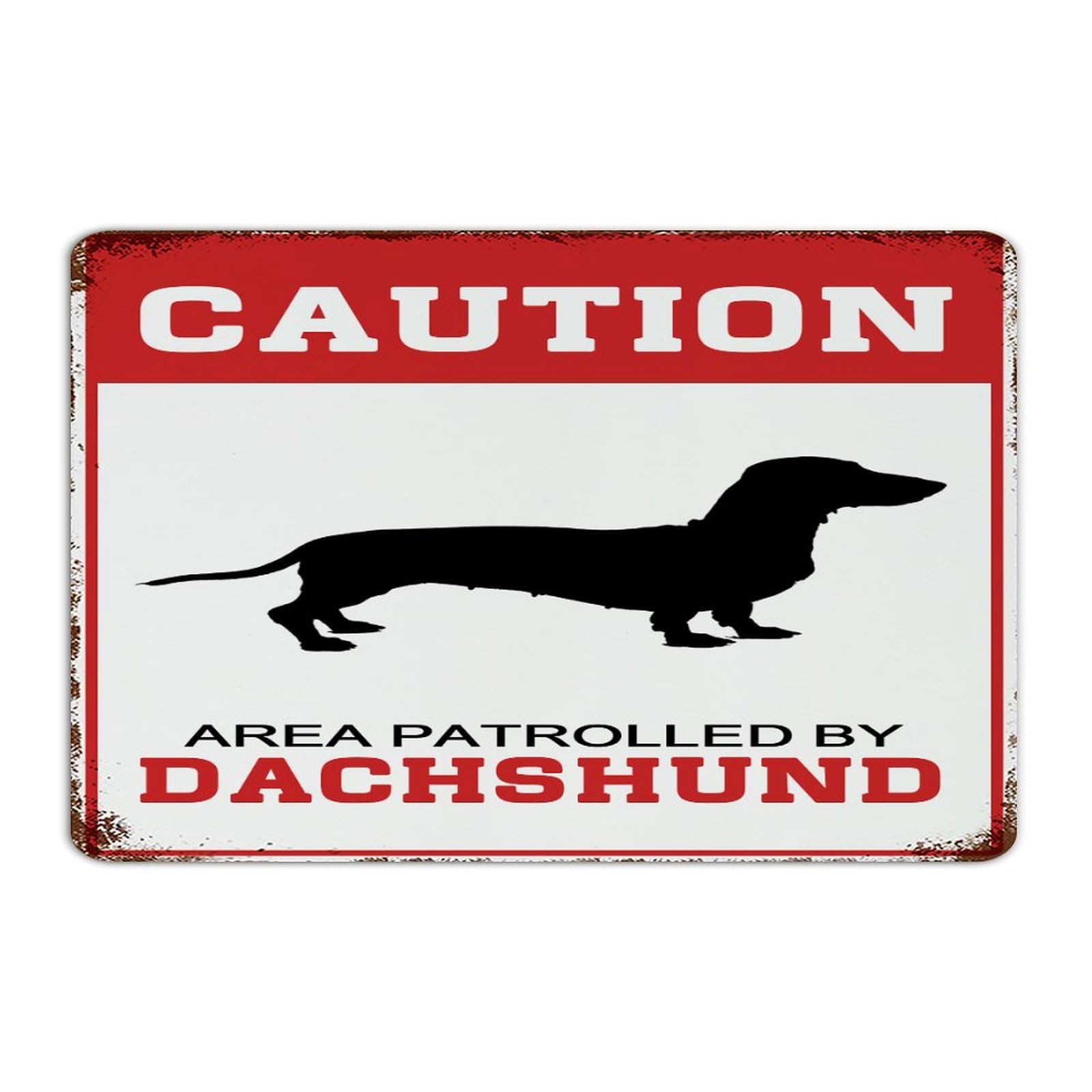 Panneau de signalisation personnalisé chien teckel pour décoration extérieure en métal