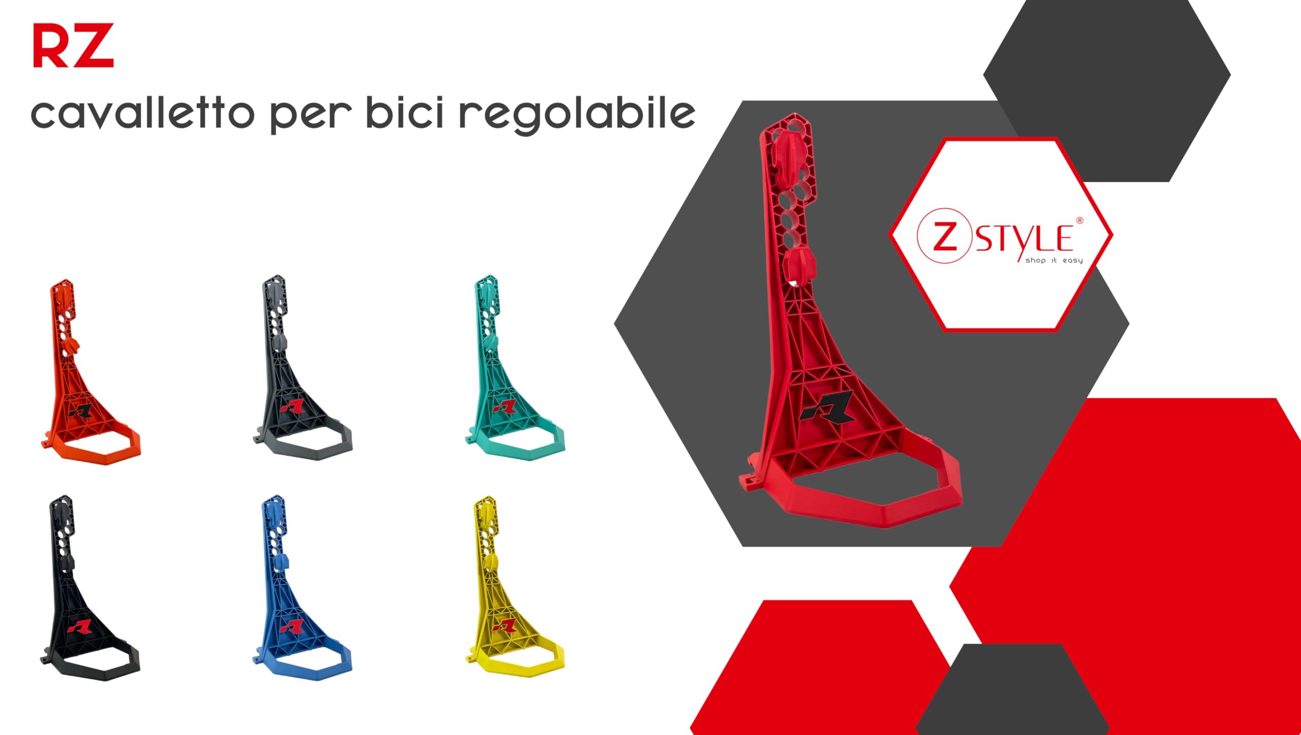 ZStyle Béquille de vélo pour réparation – VTT – Downhill – Course – Universel – Atelier – au sol ou au mur