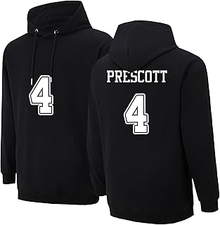 Men's Football Cotton Fleece Hoodie-Brushed Soft US Sizing, Kangaroo Pocket for Sports&Casual