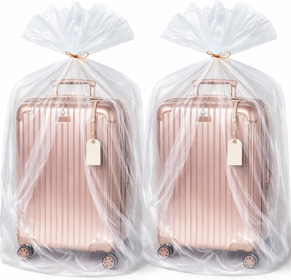 Plastic 5 piece large size clear Luggage Trolley Travel bag Dustproof suitcase protector cover for almirah storage, Transparent