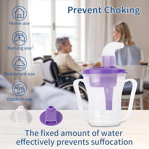 Miniatura 3 de Taza Reguladora para Disfagia para Personas con Dificultades para Tragar, Dispensa 5cc o 10cc de Líquido Cada Vez, Sin Uso de Espesante. Ayuda a