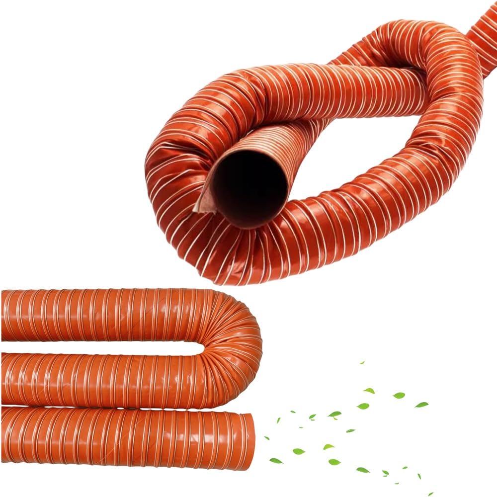 3 Fuß (ca. 91 cm) langer, flexibler Abluftschlauch für Wäschetrockner, 4 Zoll (ca. 10 cm) Abluftkanal, isoliertes Lüftungskanal-Set für beengte Platzverhältnisse, Silikon-Luftschlauch für Va