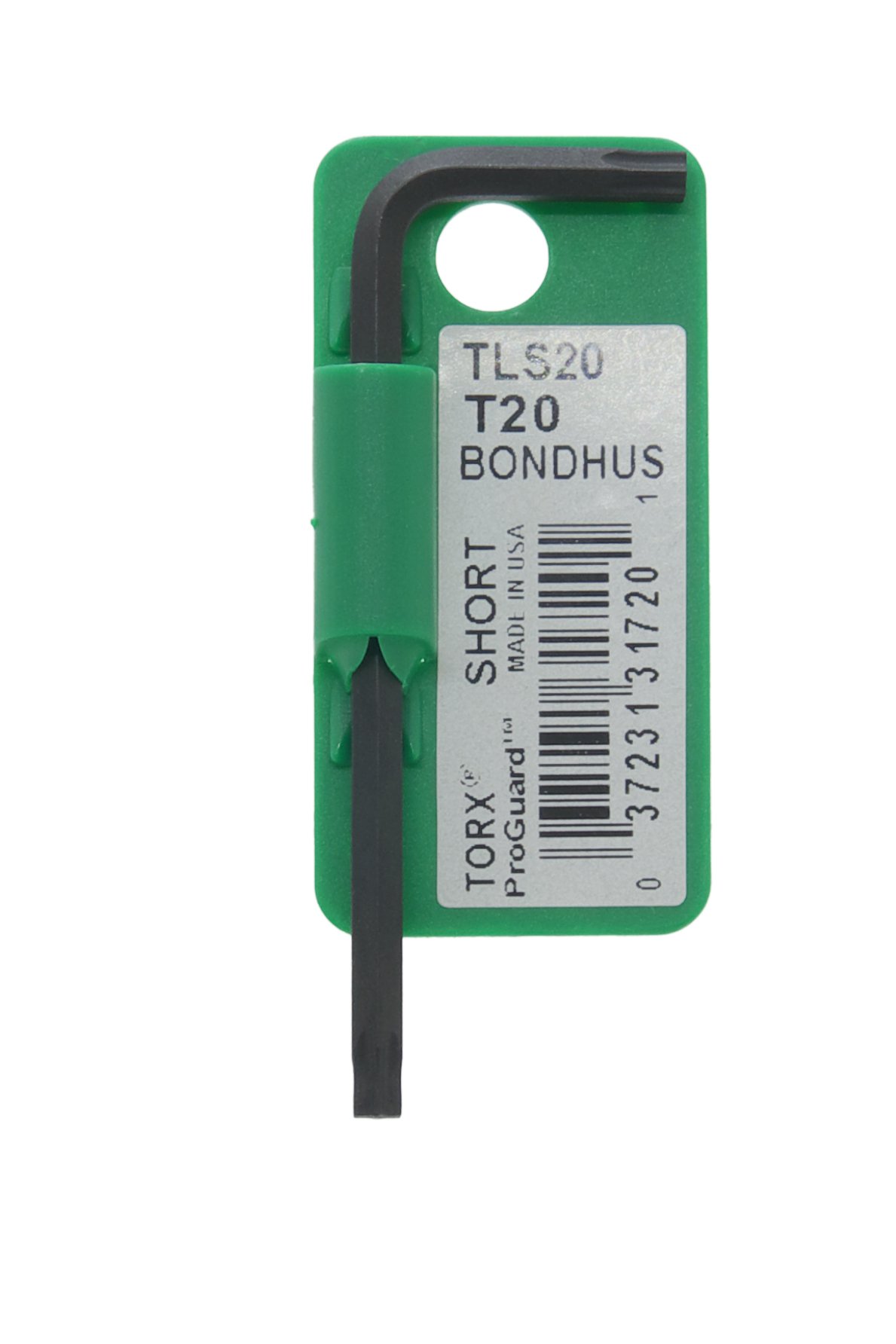 Bondhus Green T20 Torx Key, Tx20, 31720