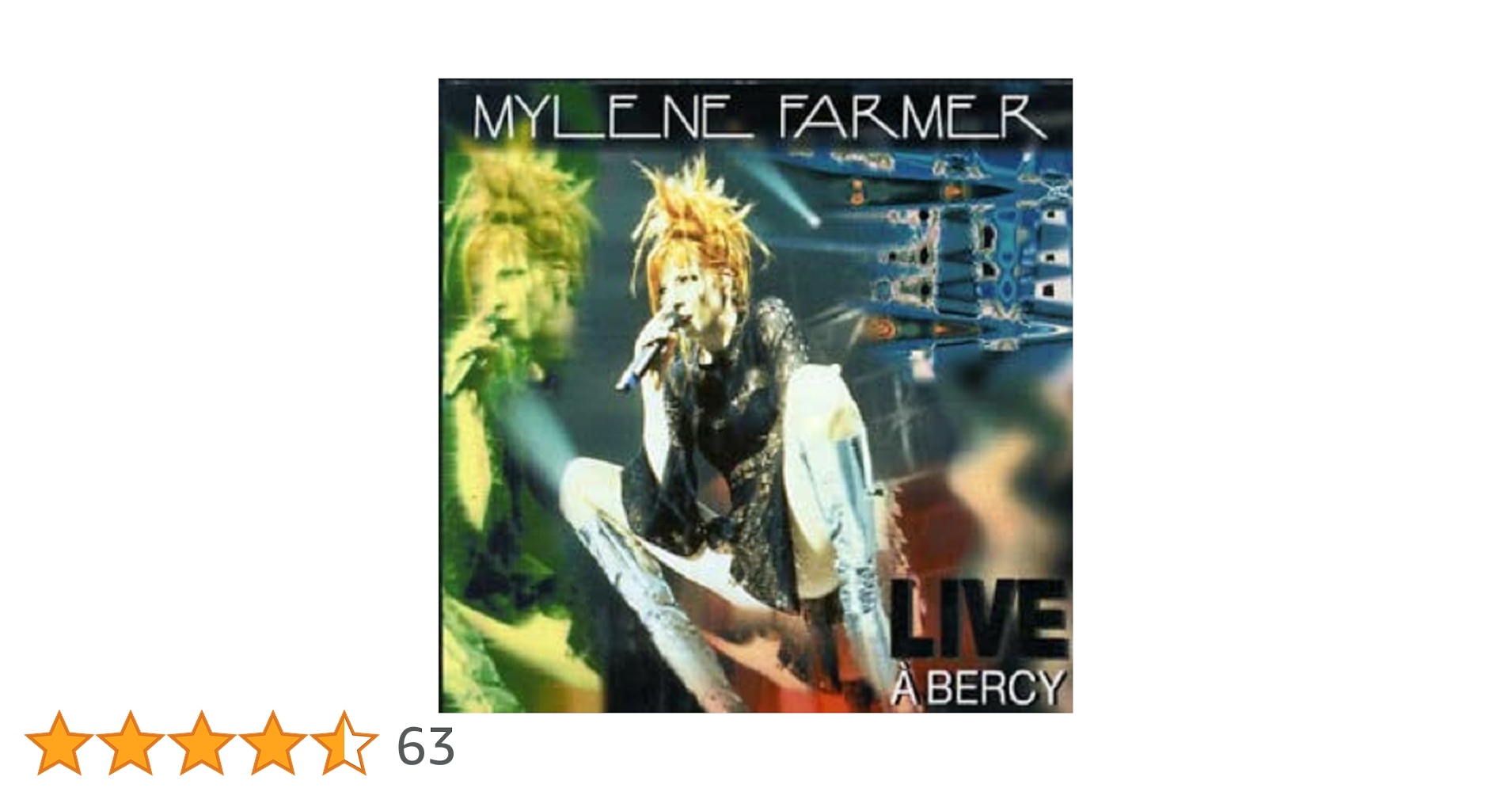 MYLENE FARMER LIVE A BERCY DVD （新品） ミレーヌ・ファルメール魅せるライヴDVD1［LIVE A'BERCY