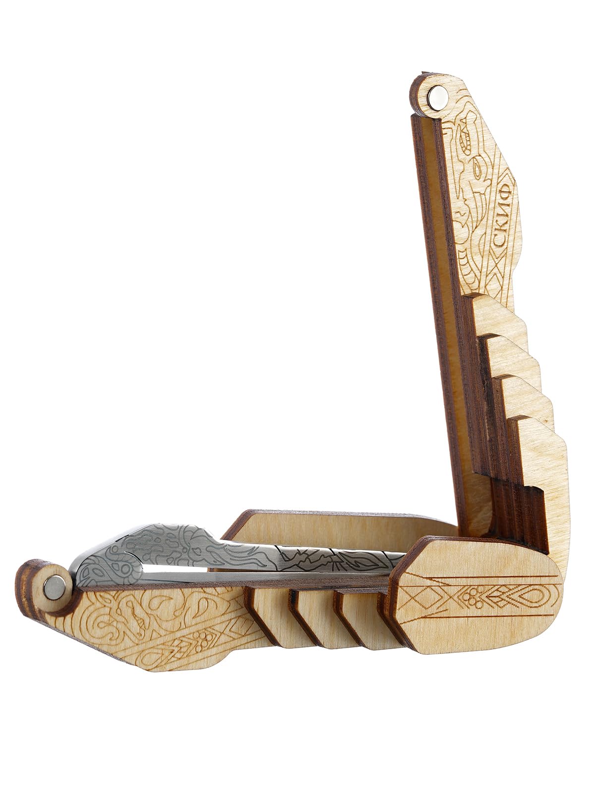 ShamanicshopHarp by D.Glazyrin/Skiff (in wooden case) - Professional mouth musical instrument (jaw harp) Beautiful sound Excellent quality Original Russian maultrommel (jaw harp, dan moi).