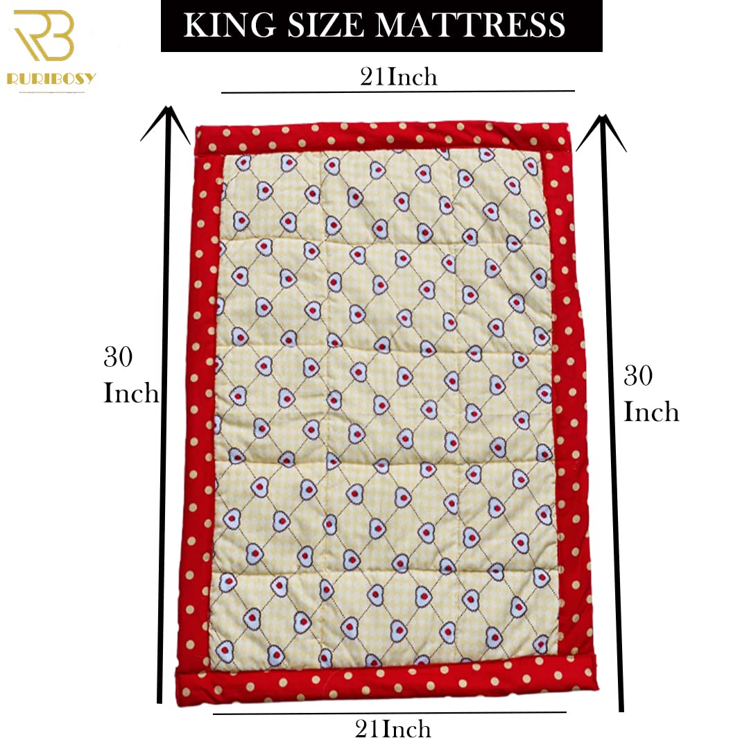 RURIBOSY |Bedding Mattress for Cotton, Baby Sleeping Bed Set Godari Baby Cradle |Sleeping Mat |Multi Purpose Cushioned Bed |Baby Bed for 0 to 2 Years. 3