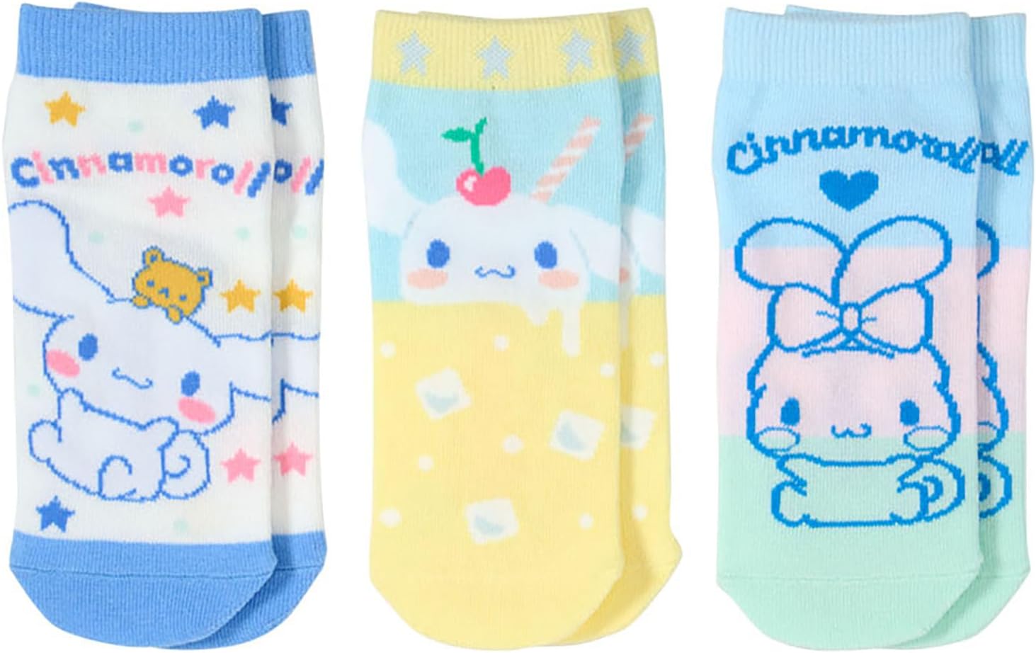 Sanrio - Sports socks for children, pack of 3 pairs of Sanrio socks (16-18 cm) 689483