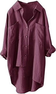 2025 - Mujeres Casual Color Sólido Camisa Moda Manga Larga Doble Bolsillo Top Señoras Blusas Festivas