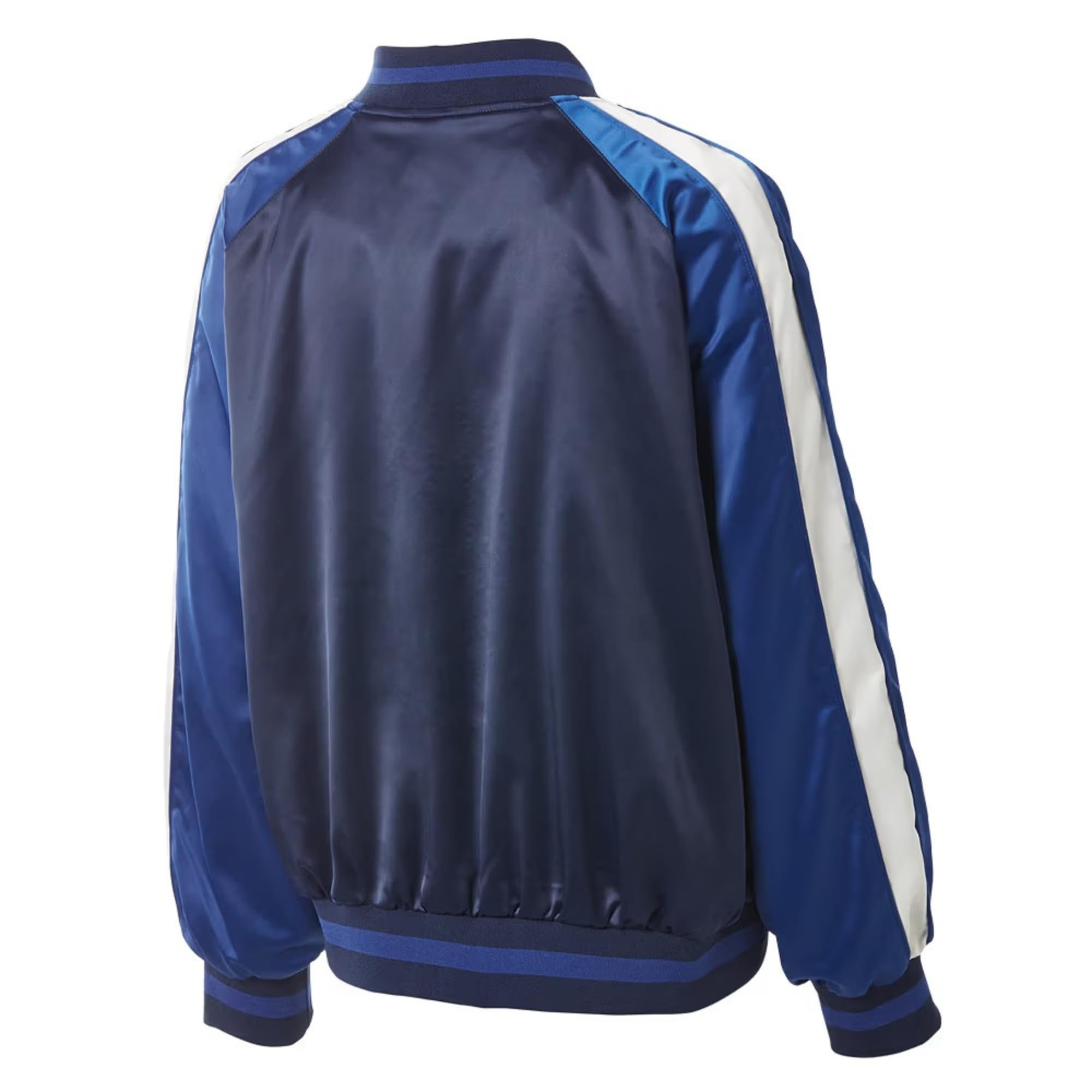 Hamburger SV HSV Damen Jacke Alma, Offizieller Fanartikel, Blau-Weiß Bomberjacke in Satin-Optik mit HSV-Raute, 100% Polyester