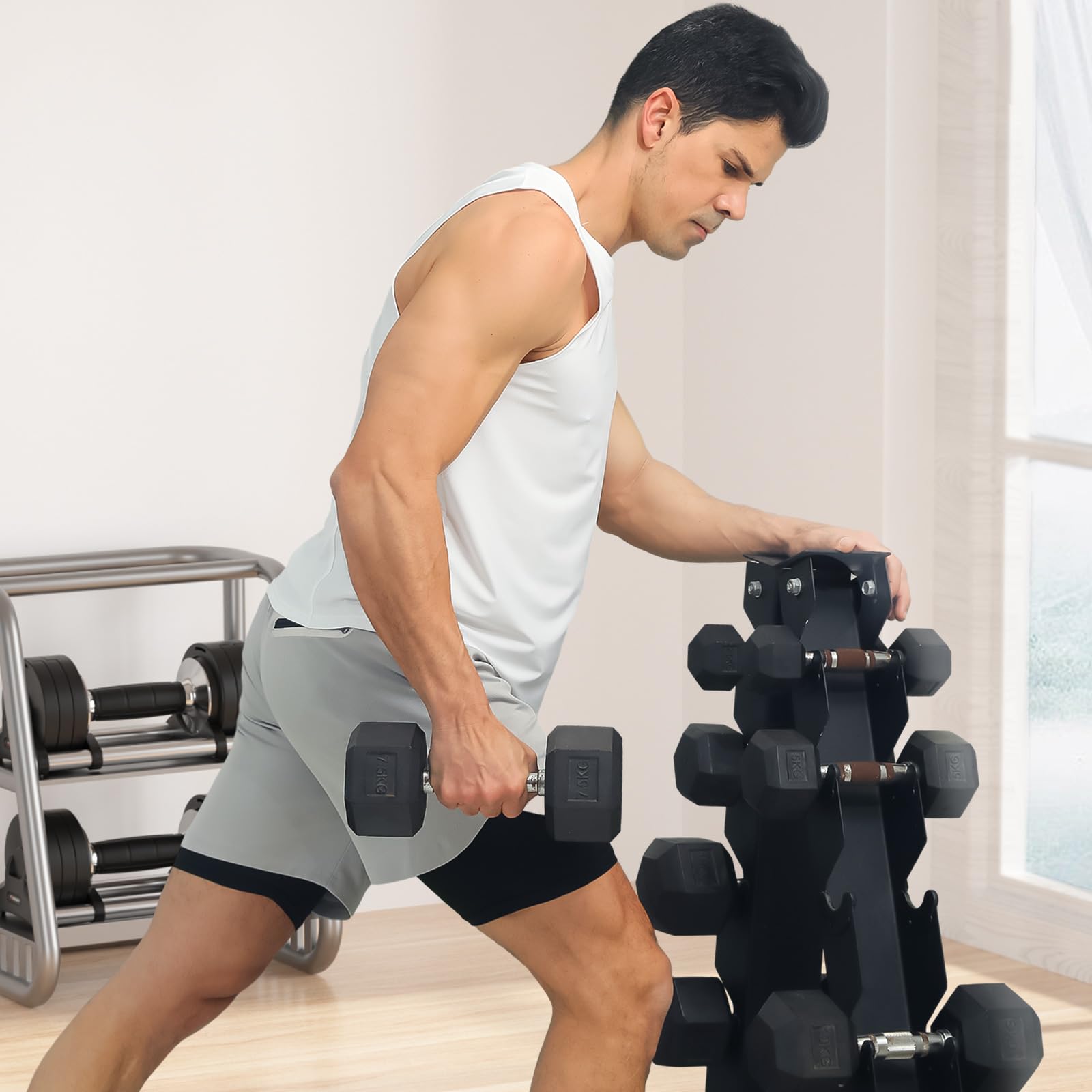 Canotta sportiva da uomo ad asciugatura rapida, per bodybuilding, palestra, atletica, jogging, corsa, allenamento fitness, allenamento e pesca