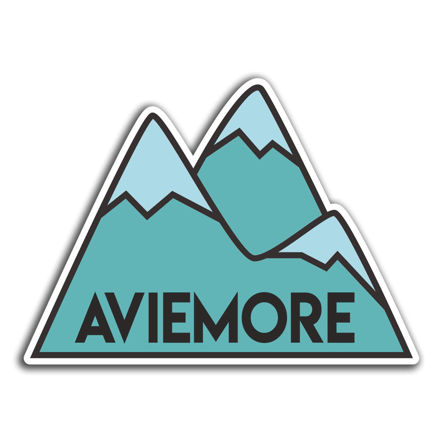 Destination Vinyl Ltd Multi 2 X 10Cm Aviemore Scotland Vinyl Stickers - Travel Sticker Laptop Luggage #32674 (10Cm Wide)