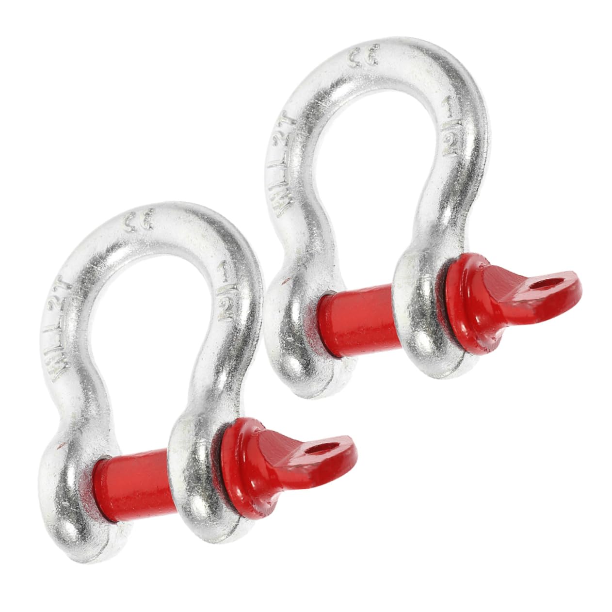 MUCKLILY 3sets Anchor Shackle Heavy Duty d Ring Shackle Tow Galvanized 1/2'' Screw Towing Hooks 2pcs*3