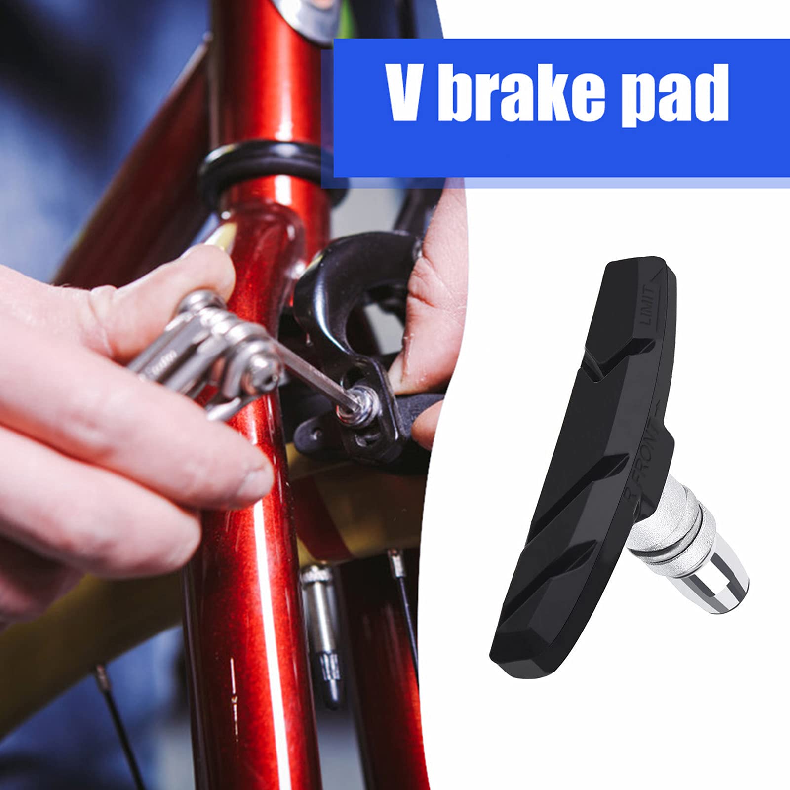 自転車　ブイブレーキ Amazon | 自転車ブレーキシュー Vブレーキ ブレーキパッド 消音 2ペア