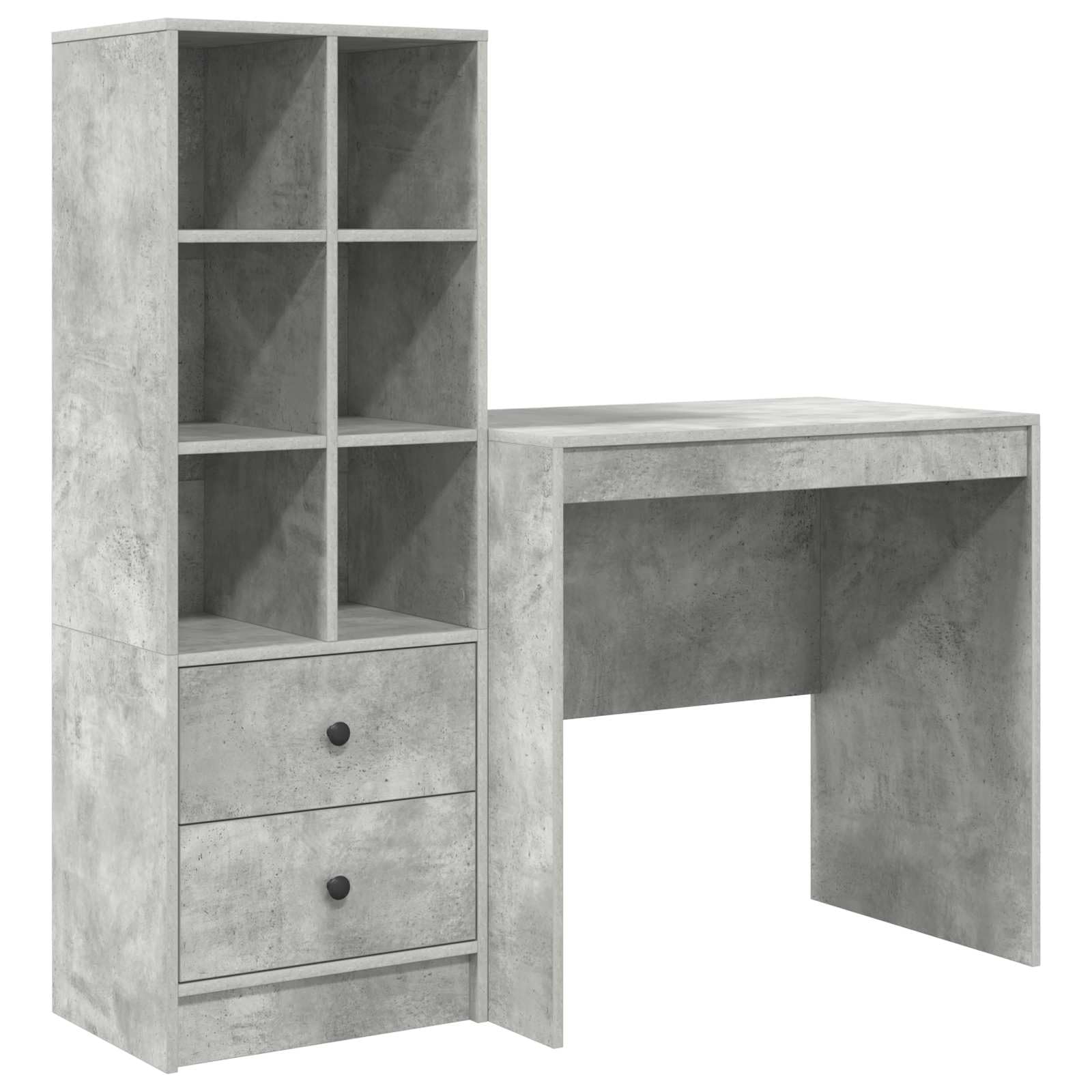 Biurko betonowe szare 125,5 x 50 x 127 cm 2 szt. materiał drewnopochodny