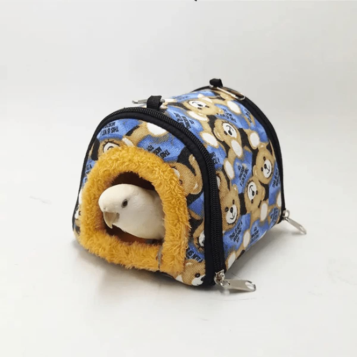 Winter Warm Bird Nest Bird House Bed Hammock Toy for Pet Pet Parrot Parakeet Cockatiel Conure Lovebird Parakeet Nest Bird Hammock (Small,Blue)