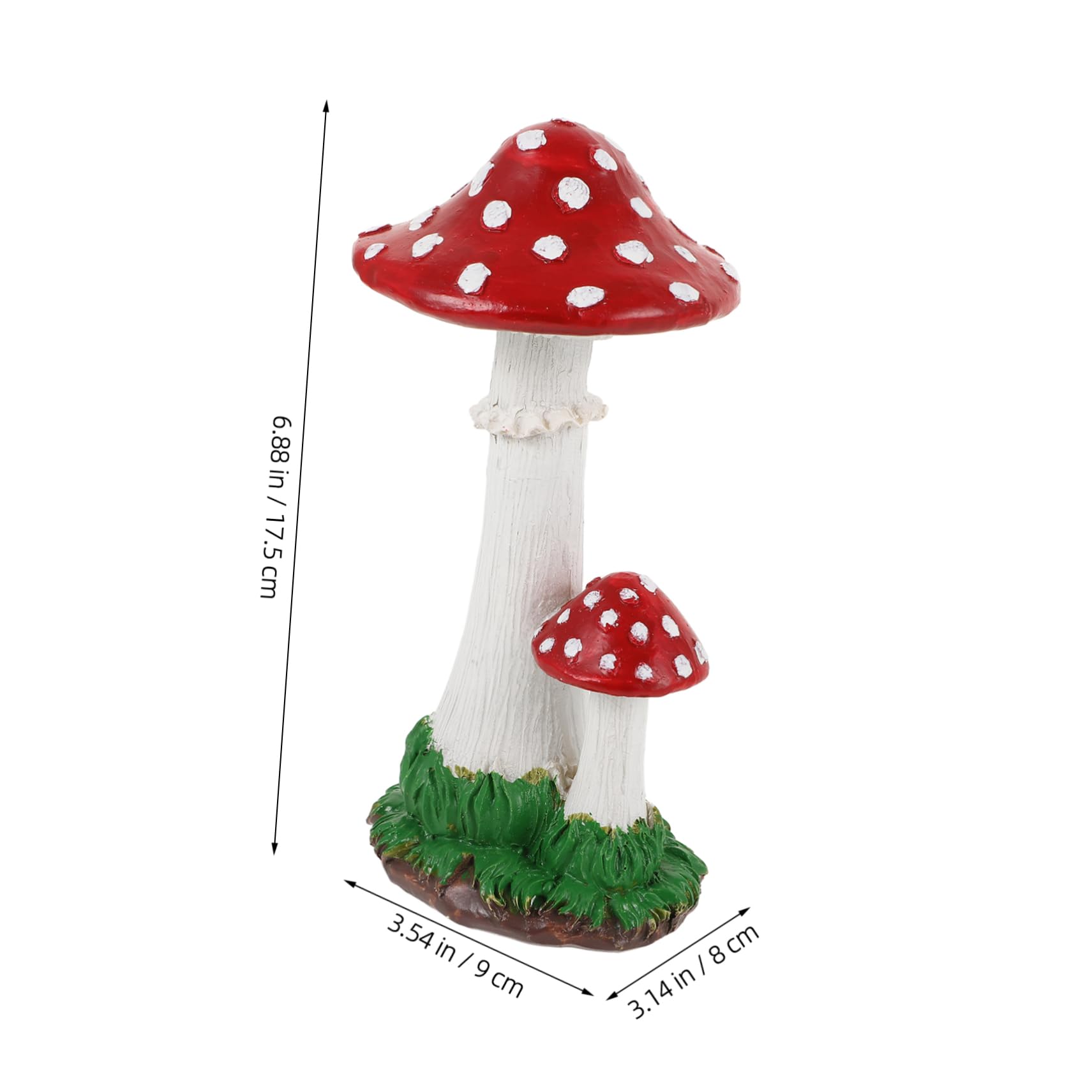 NUOBESTY 3stücke Mushroom Ornament Resin Lustige Gartenfigur Für Außenbereich Dekorative Pilzstatue Für Garten Und Terrasse Wetterbeständig Und Charmant Für Gartenliebhaber