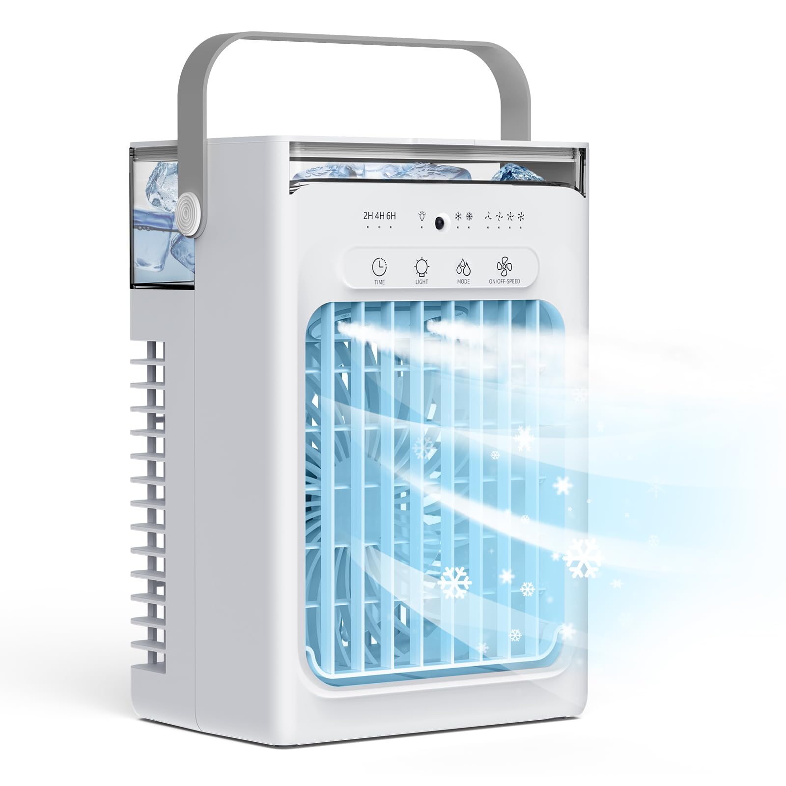 Photo 1 of Portable Air Conditioners, 3-in-1 Portable AC Unit, Personal Mini Air Conditioner With 1000ml Water Tank, 2/4/6H Timer, USB Charging Small Cooling Fan (Include 5V 2A Adapter) For Indoor Office Bedroom