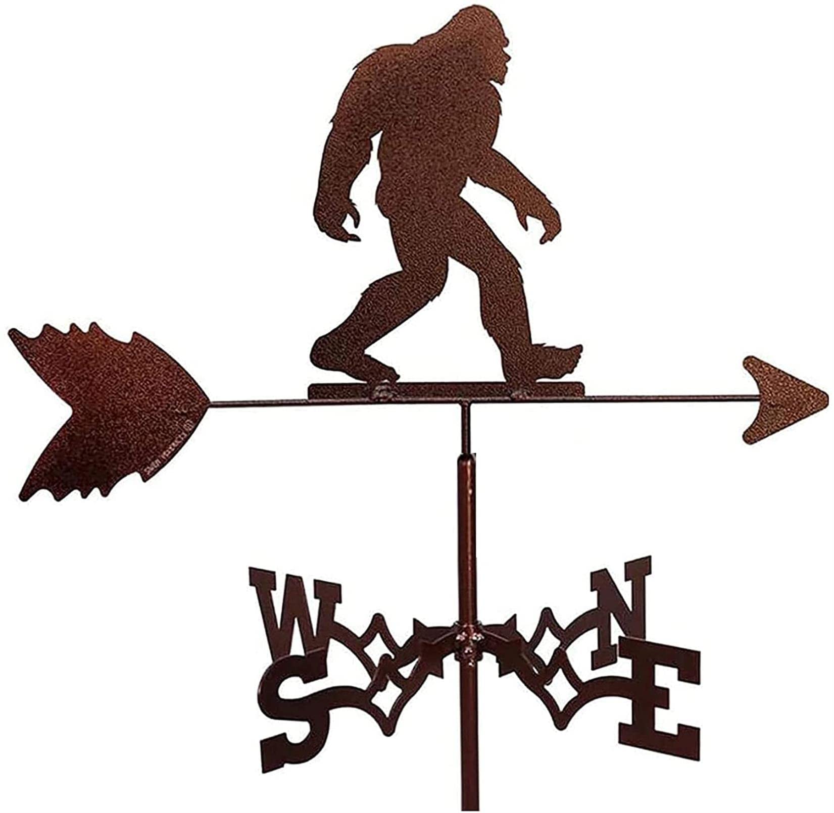 Girouette Décorative Pour Jardin - En Fer Noir 64 Cm - Indicateur De Direction Du Vent - Décoration Extérieure