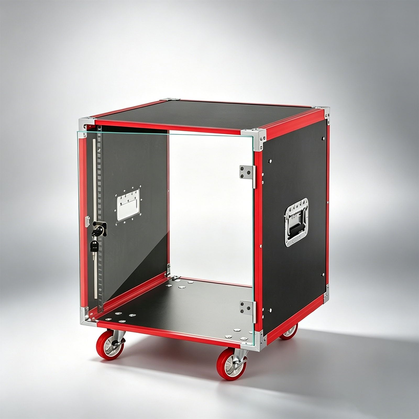 Rack para equipos HiFi de 8U a 16U, mueble tocadiscos y gabinete audiovisual móvil