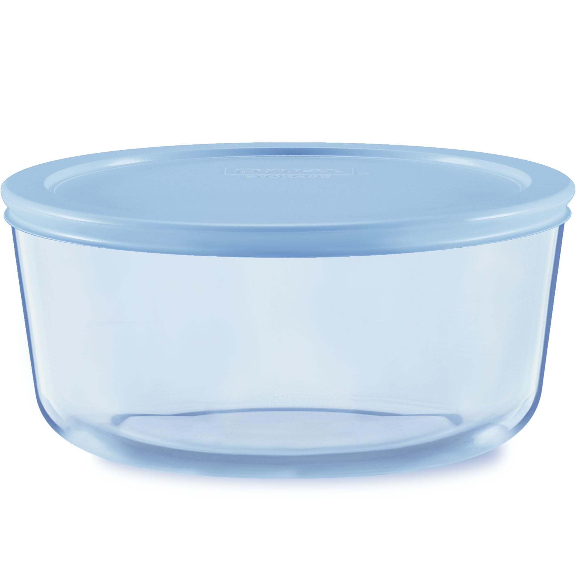 Colors Tinted (7 Cup) Large Round Food Storage Container with Lid | Snug fit plastic BPA-free lid, freezer, dishwasher, & microwave safe