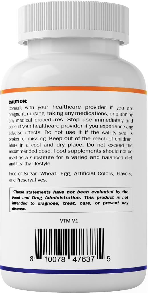Vitamatic Red Yeast Rice 1200 mg Per Serving - 240 Veg Capsules - Made in the USA - Non-GMO & Gluten Free — Amazon image 9