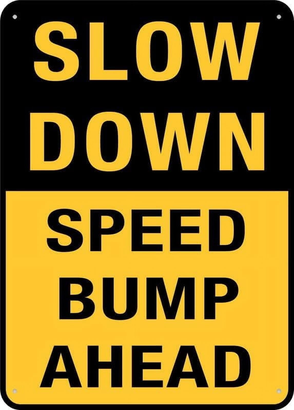 (2-Pack) Metal Tin Sign Slow Down Keep The Dust Down Please Sign For 8""X12"",4 Pre-Drilled Holes.Durable/Weatherproof