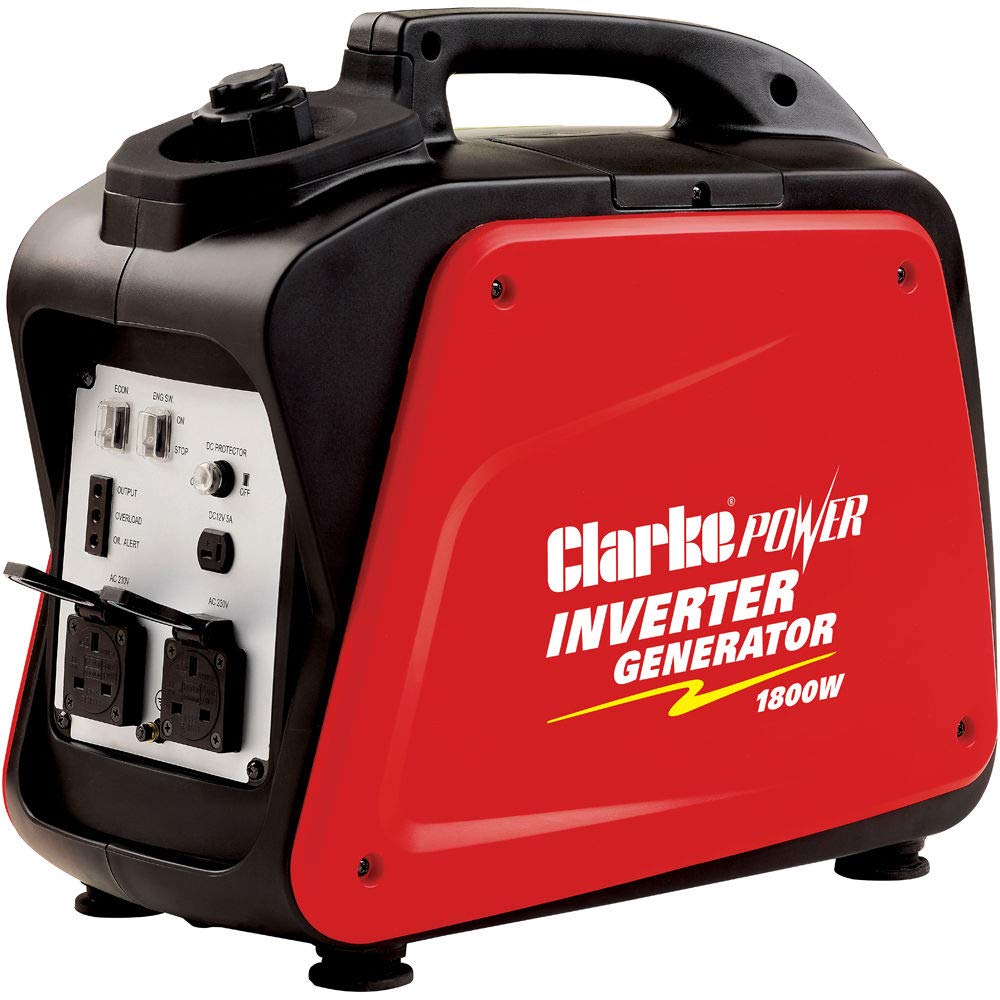 Generatore di inverter Clarke IG2000 230 V CA 1800 Watt Max Benzina a Funzionamento continuo