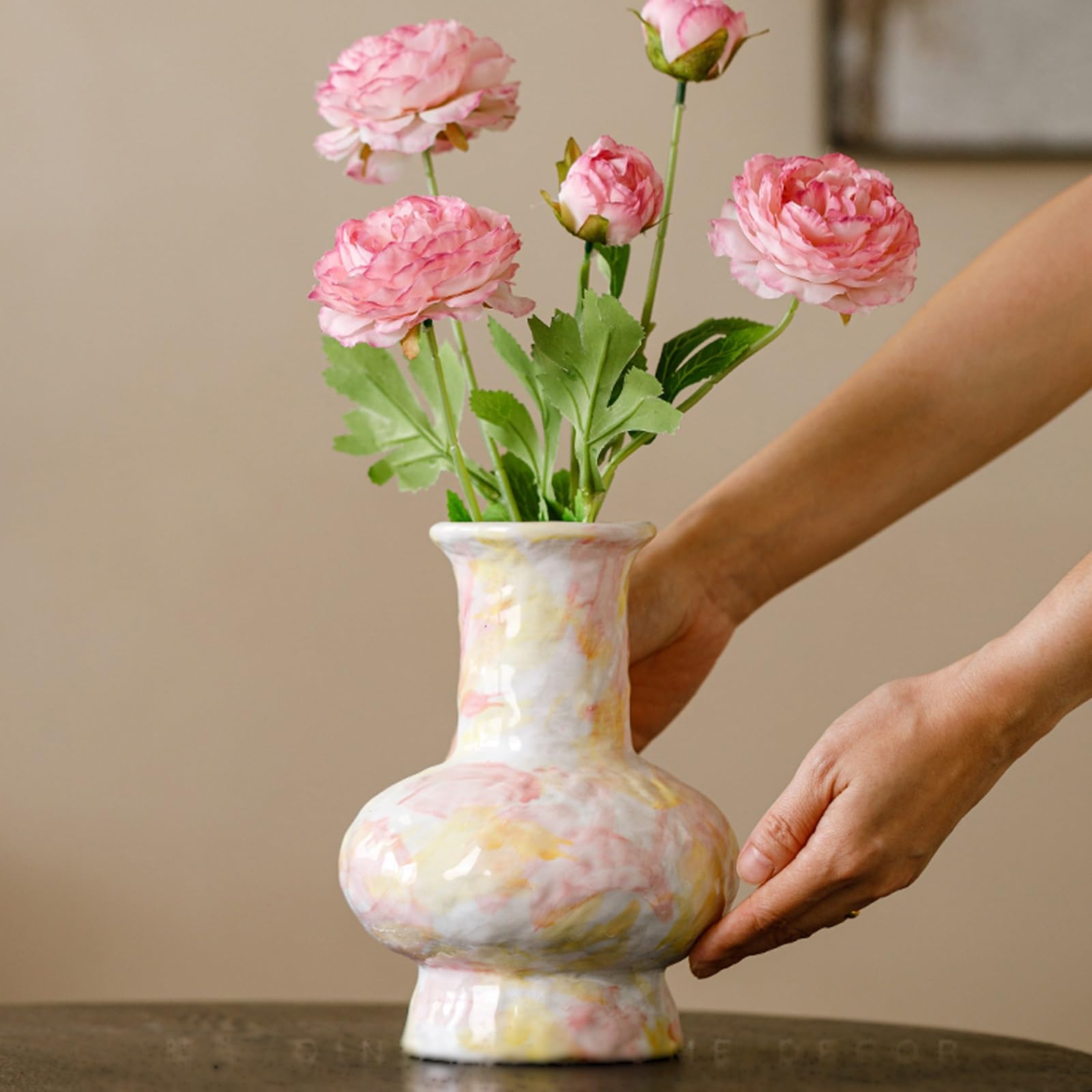 Ceramiczne wazony na kwiaty do domu, salonu, stołu jadalnego, biura, wiejskiego Wystrój domu