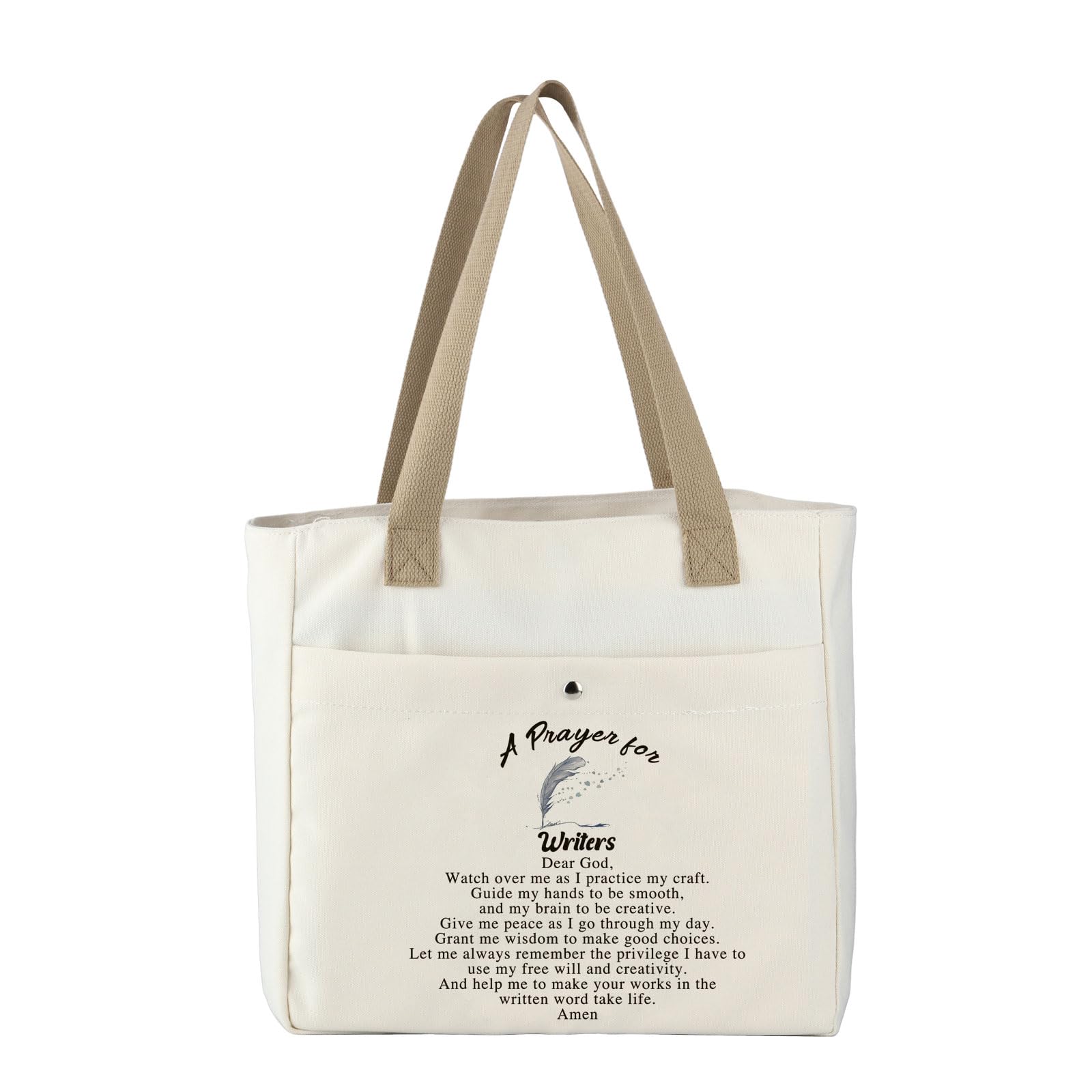 MBMSO Writer Gifts Author Tote Bag Prayer Gift for Book Lover Writer Shoulder Bag Poet Writing Beach Bag Novelist Editor Gift (Writer TOTE)