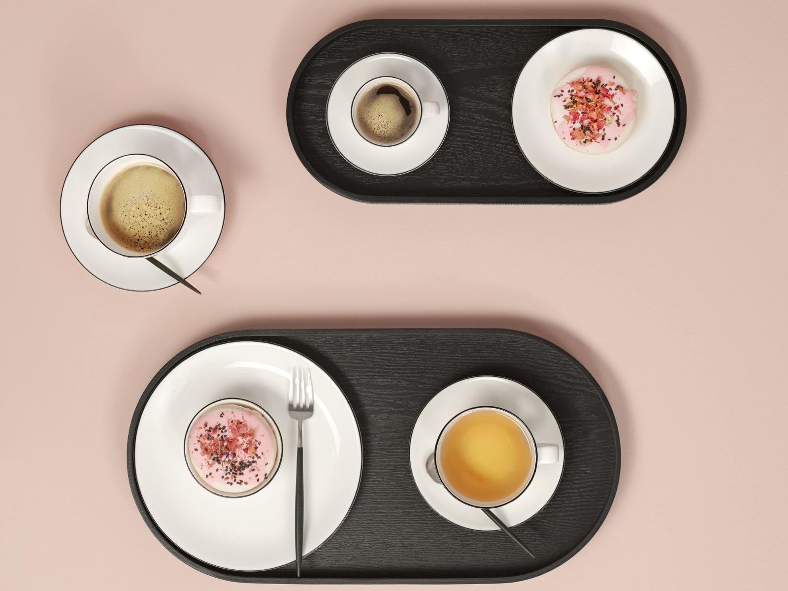 ASA Selection à Table Ligne Noire Espressotasse mit Untertasse 0,07l Set6