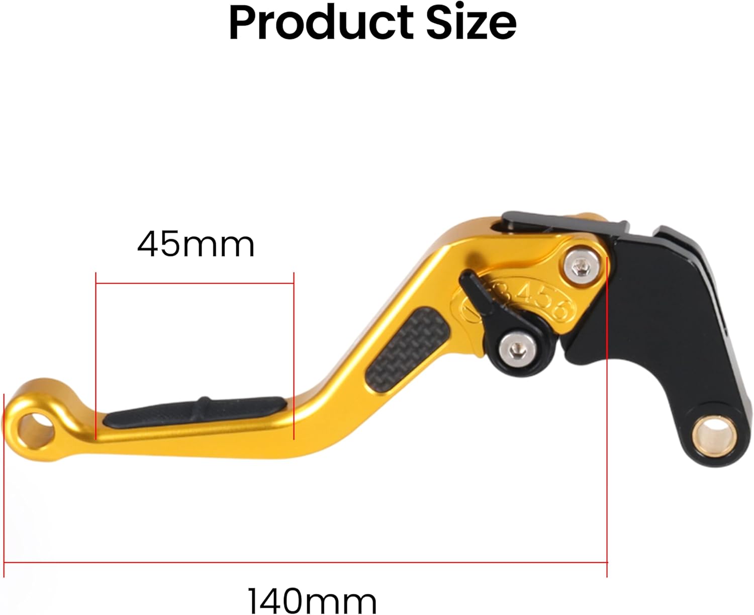 ONE.K.S Motorcycle Brake Clutch Levers Handlebar Control Lever Adjustable Carbon Fiber Hand Levers CNC Fit for Kawasaki NJNJA125/Z125/Z250SL/300R/Z300/400/Z400/KRT/A500, Eliminator 500/SE0 (Gold)